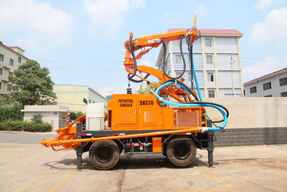 KC2012W molharam o controlo a distância sem fio da máquina do Shotcrete com o compressor de ar externo
